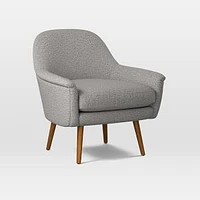 Chip & Dent: Phoebe Midcentury Chair, Poly, Deco Weave, Pearl Gray