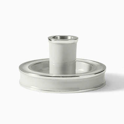 Billy Cotton Enamel Taper Holder, White