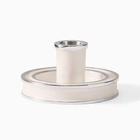 Billy Cotton Enamel Taper Holder, White