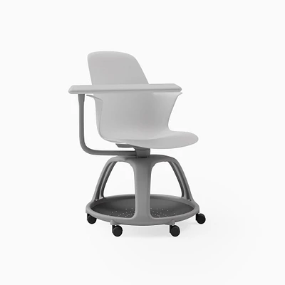 Steelcase Node Tripod Base High Back Chair, Soft Caster, Sterling Dark Solid Shell, Near Black