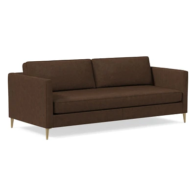 Harris Loft 96" Sofa, Vegan Leather, Saddle, Pecan