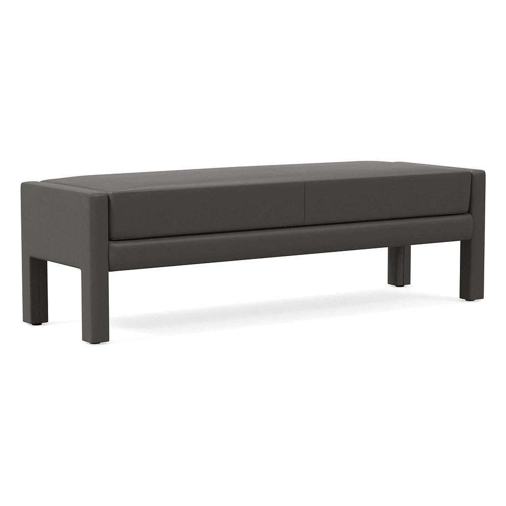 Scarlett 58" Bench, Poly, Saddle Leather, Nut