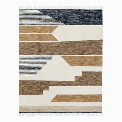 Chip & Dent: Desert Stream Outdoor Performance Rug, 5x8, Cool Multi