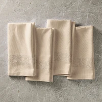 Embroidered Snowfall Napkin, White, Set of 4