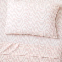 Open Box: Soft Waves Organic Sheet Set, Pink Blush, Full