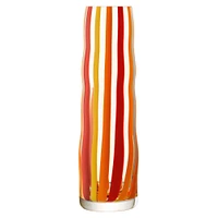Folk Vase, Blue, Orange and White