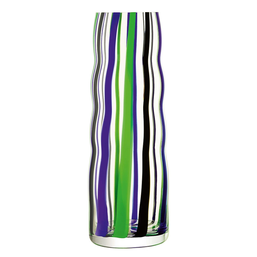 Folk Vase, Blue, Orange and White