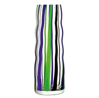 Folk Vase, Blue, Orange and White
