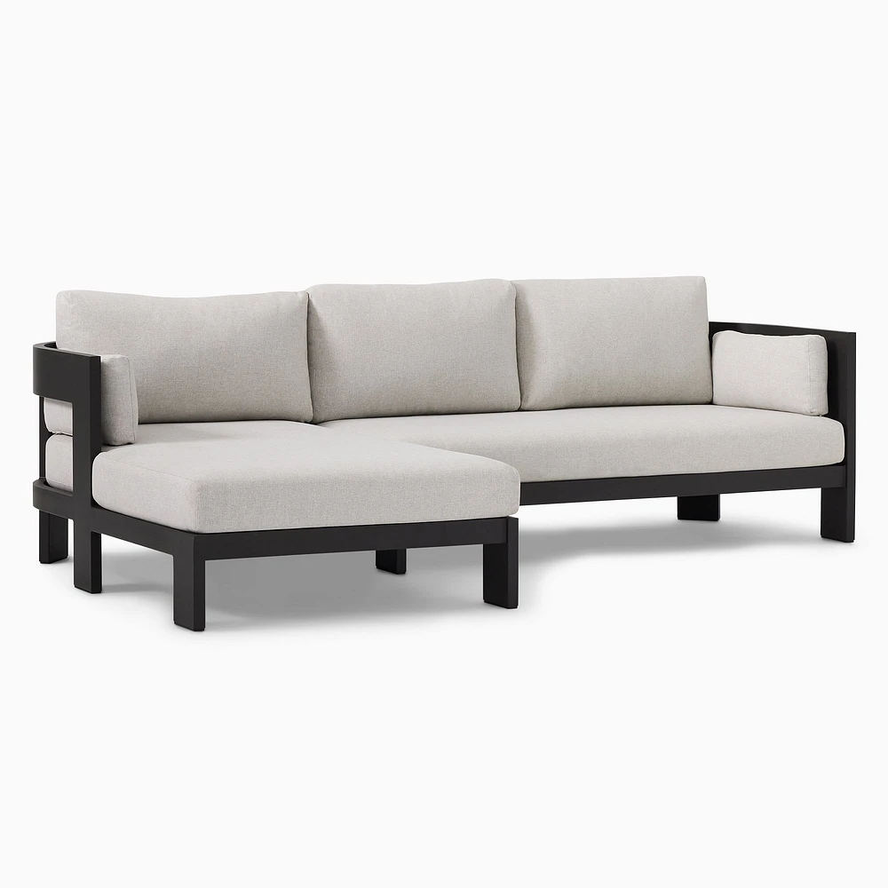 Caldera Aluminum Outdoor 105 2-Piece Chaise Sectional, Dark Bronze