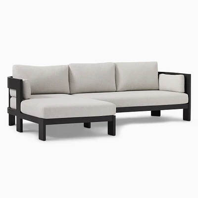 Caldera Aluminum Outdoor 105 2-Piece Chaise Sectional, Dark Bronze