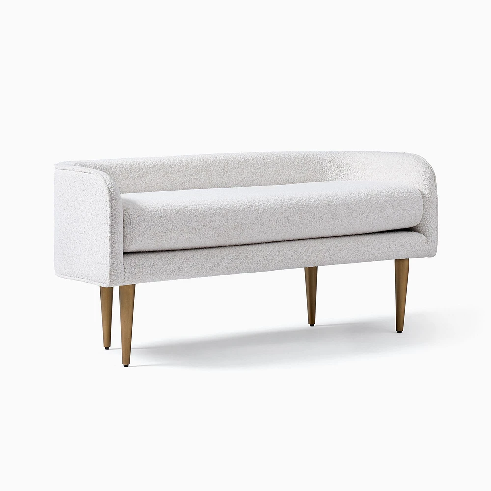 Celine Bench, Chunky Boucle, White