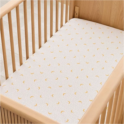 Moon Crib Sheet, Yellow