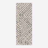 Chip & Dent: Stone Tile Wool Rug, 2.5x7, Alabaster