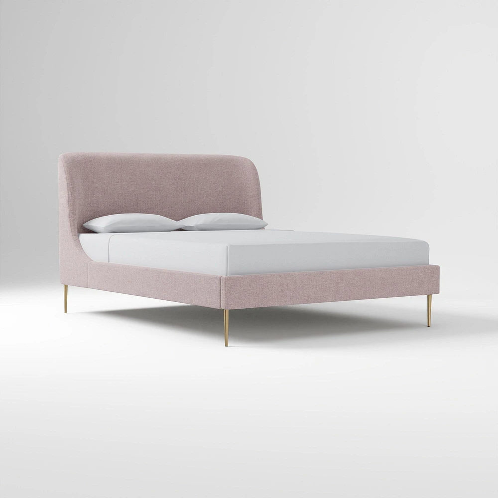 Lana Bed, Twin, Yarn Dyed Linen Weave, Alabaster