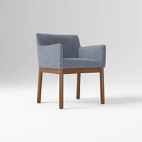 Hargrove Arm Chair, Ydlw, Alabaster, Cool Walnut