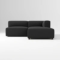 Remi Ottoman, Memory Foam, Yarn Dyed Linen Weave, Alabaster, Concealed Support