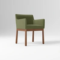 Hargrove Arm Chair, Ydlw, Alabaster, Cool Walnut