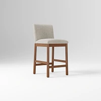 Hargrove Counter Stool, Yarn Dyed Linen Weave,  Alabaster, Dune