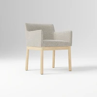 Hargrove Arm Chair, Ydlw, Alabaster, Cool Walnut