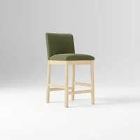 Hargrove Counter Stool, Yarn Dyed Linen Weave,  Alabaster, Dune