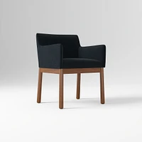 Hargrove Arm Chair, Ydlw, Alabaster, Cool Walnut