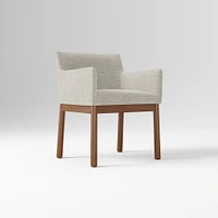 Hargrove Arm Chair, Ydlw, Alabaster, Cool Walnut