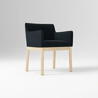 Hargrove Arm Chair, Ydlw, Alabaster, Cool Walnut