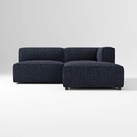 Remi Ottoman, Memory Foam, Yarn Dyed Linen Weave, Alabaster, Concealed Support