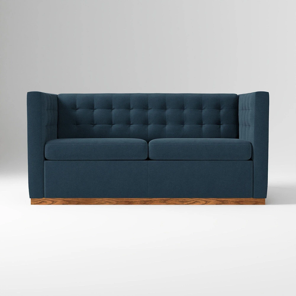 Rochester 72" Sleeper Sofa, Yarn Dyed Linen Weave, Graphite