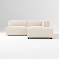Remi Ottoman, Memory Foam, Yarn Dyed Linen Weave, Alabaster, Concealed Support
