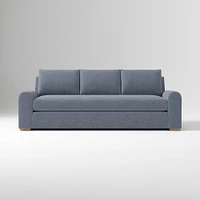 Hadley 86" Sofa Bench, Deluxe Velvet, Frost Gray, Al