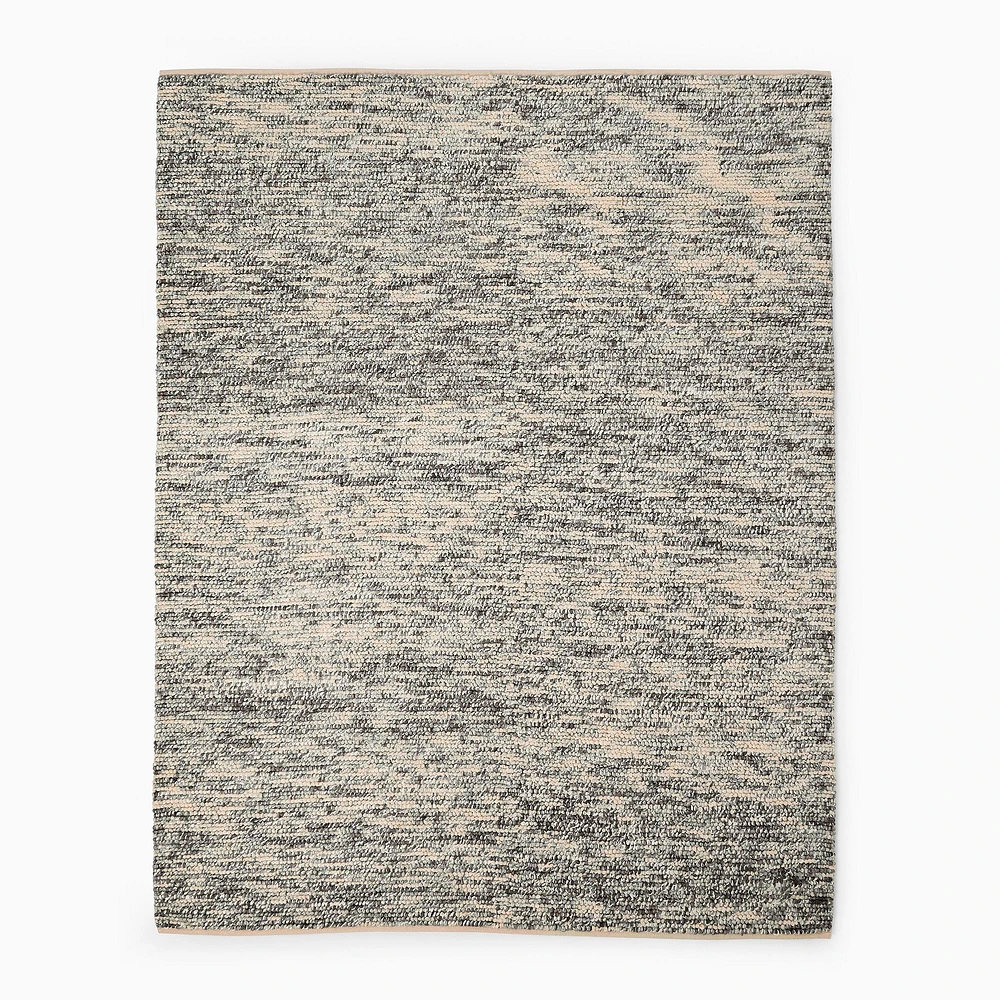 Mini Pebble Jute Wool Rug, Alabaster, 3'x5'