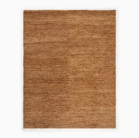 Luxe Handknotted Rib Jute Rug, 5x8 Feet, Bleached