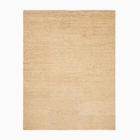 Luxe Handknotted Rib Jute Rug, 5x8 Feet, Bleached