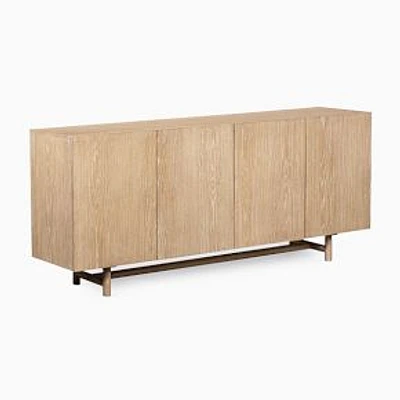 Modern Oak 72" Buffet, White Wash