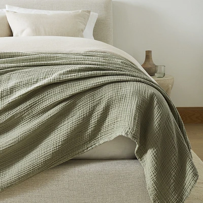 Dreamy Gauze Cotton Blanket, Full/Queen, White