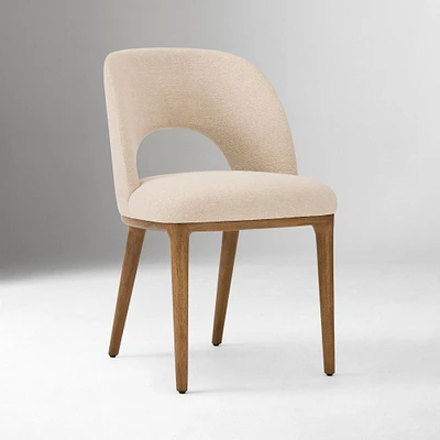 Chip & Dent: Boerum Dining Chair, Performance Chenille Tweed, Sand, Burnt Wax