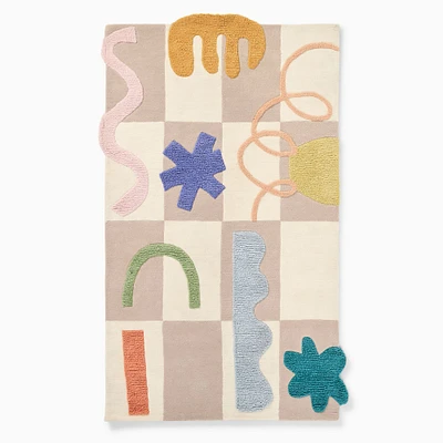 Eva Chen Shaggy Shapes Rug, Multi, 5x8