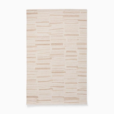 Heights Tufted Wool Rug, Alabaster, 5'x8'