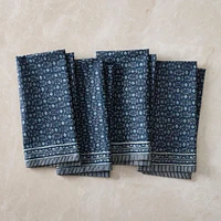 Jude Block Print Napkins, Red, Set of 4
