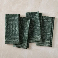 Jude Block Print Napkins, Red, Set of 4
