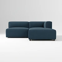 Remi Ottoman, Memory Foam, Yarn Dyed Linen Weave, Alabaster, Concealed Support