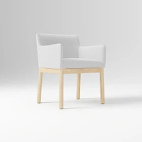 Hargrove Arm Chair, Ydlw, Alabaster, Cool Walnut