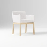 Hargrove Arm Chair, Ydlw, Alabaster, Cool Walnut