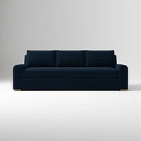 Hadley 86" Sofa Bench, Deluxe Velvet, Frost Gray, Al