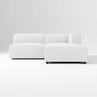 Remi Ottoman, Memory Foam, Yarn Dyed Linen Weave, Alabaster, Concealed Support