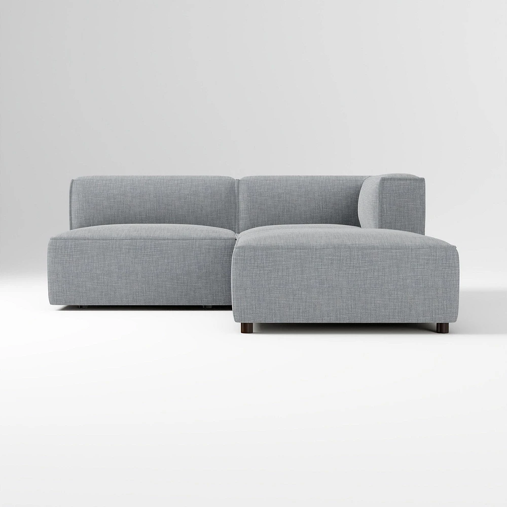 Remi Ottoman, Memory Foam, Yarn Dyed Linen Weave, Alabaster, Concealed Support