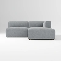 Remi Ottoman, Memory Foam, Yarn Dyed Linen Weave, Alabaster, Concealed Support