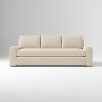 Hadley 86" Sofa Bench, Deluxe Velvet, Frost Gray, Al