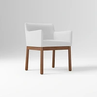 Hargrove Arm Chair, Ydlw, Alabaster, Cool Walnut